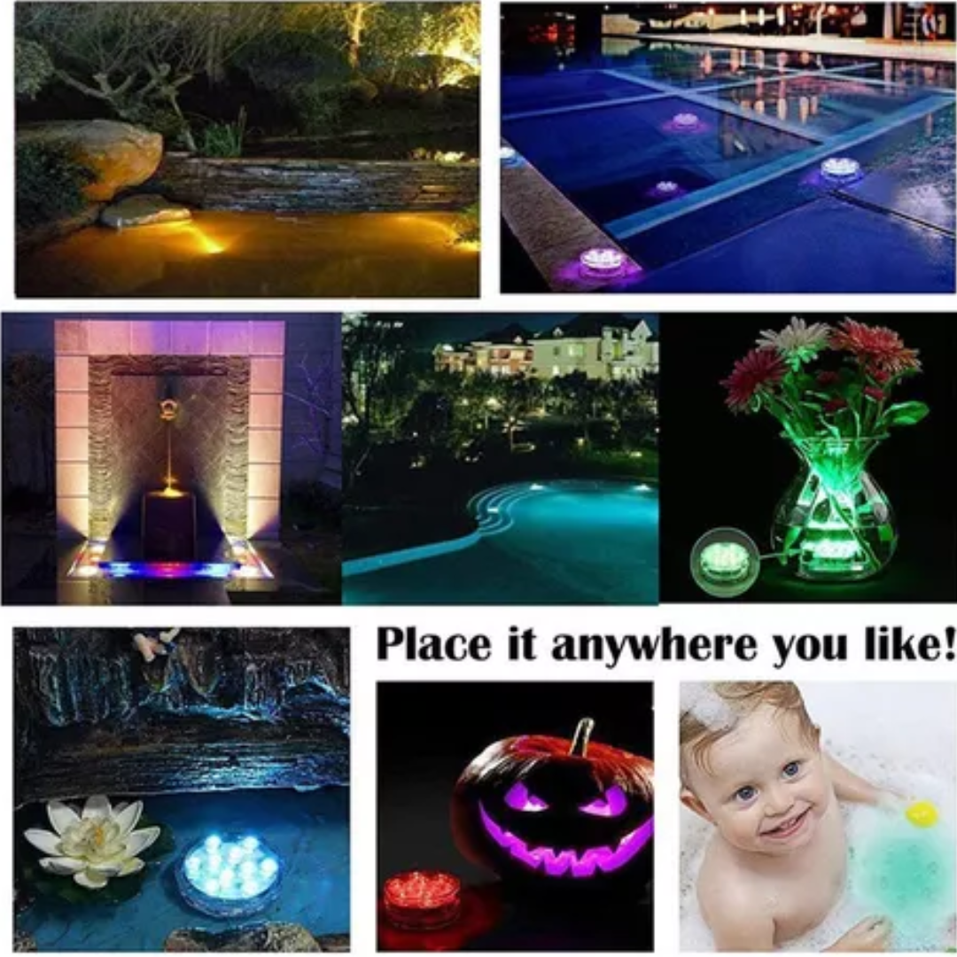 Lámpara Subacuática LED RGB con Control Remoto