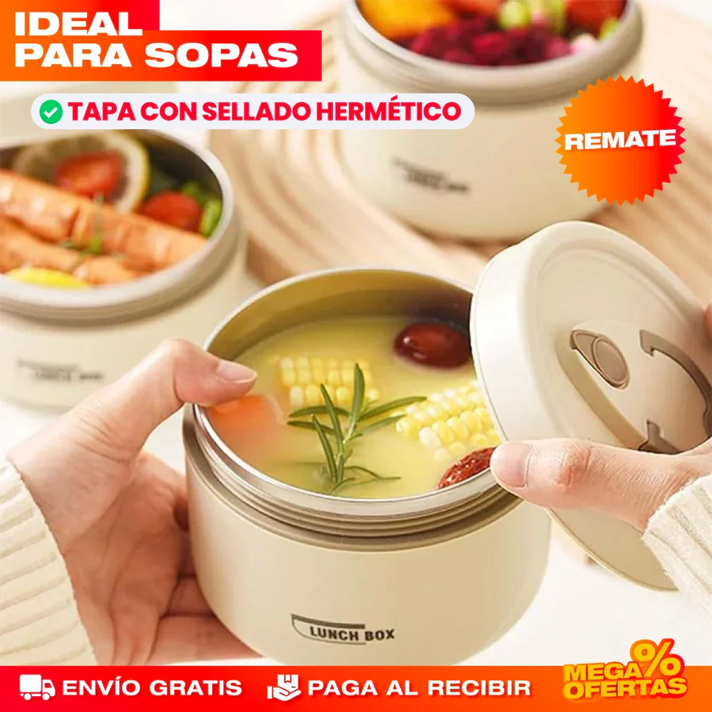 [OFERTA] Portacomidas y Lonchera Térmica - Set x4 🔥