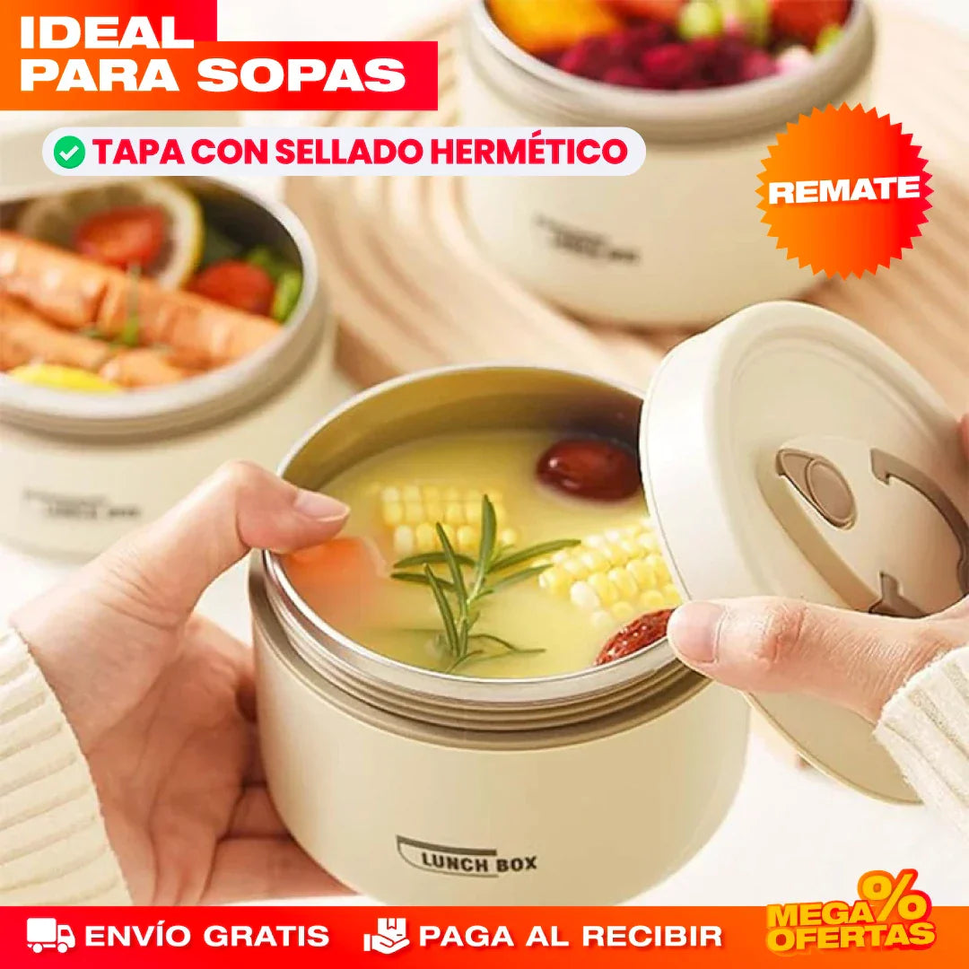[OFERTA] Portacomidas y Lonchera Térmica - Set x4 🔥