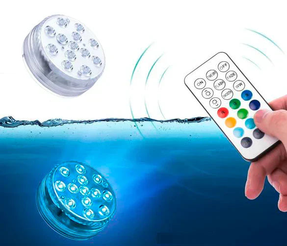 Lámpara Subacuática LED RGB con Control Remoto