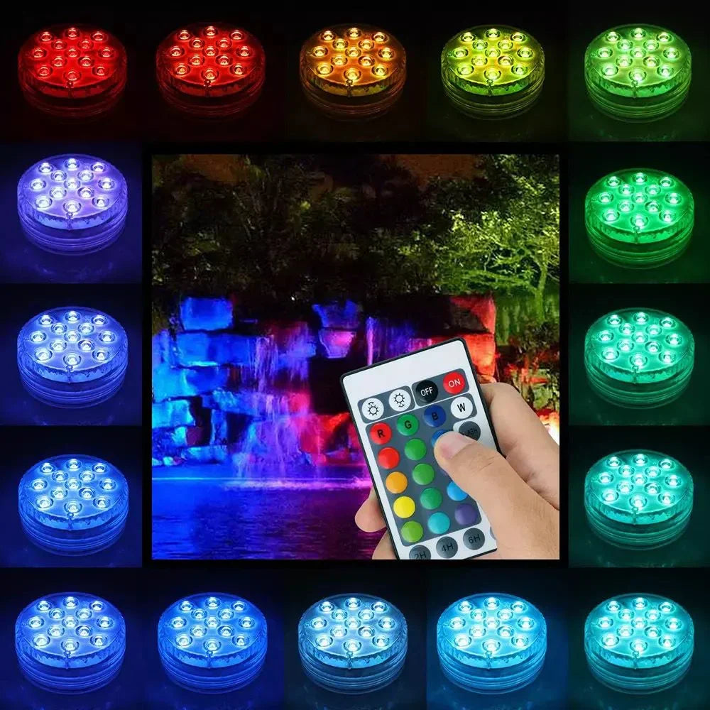 Lámpara Subacuática LED RGB con Control Remoto