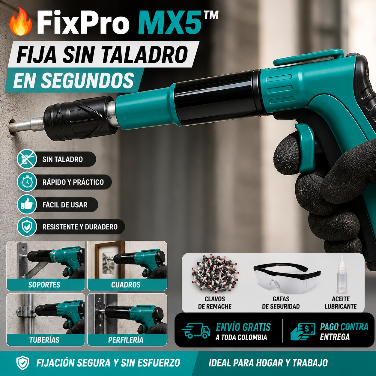🔥 FixPro MX5™ | Fija Sin Taladro en Segundos