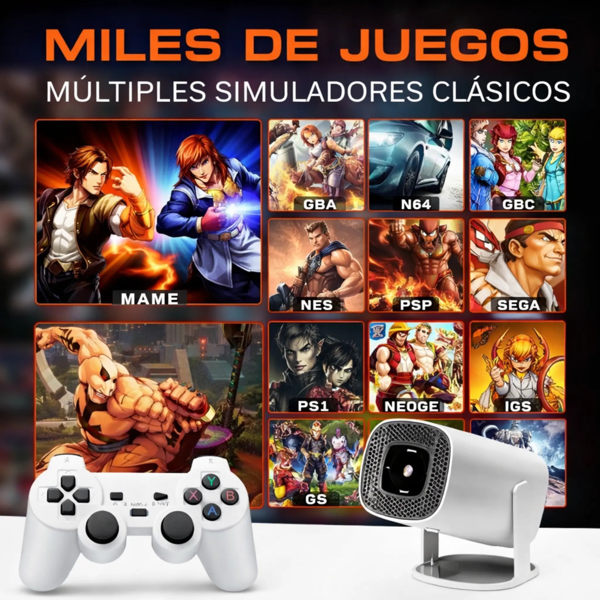 CineMax Proyector 2 en 1 – Cine y Juegos en Casa