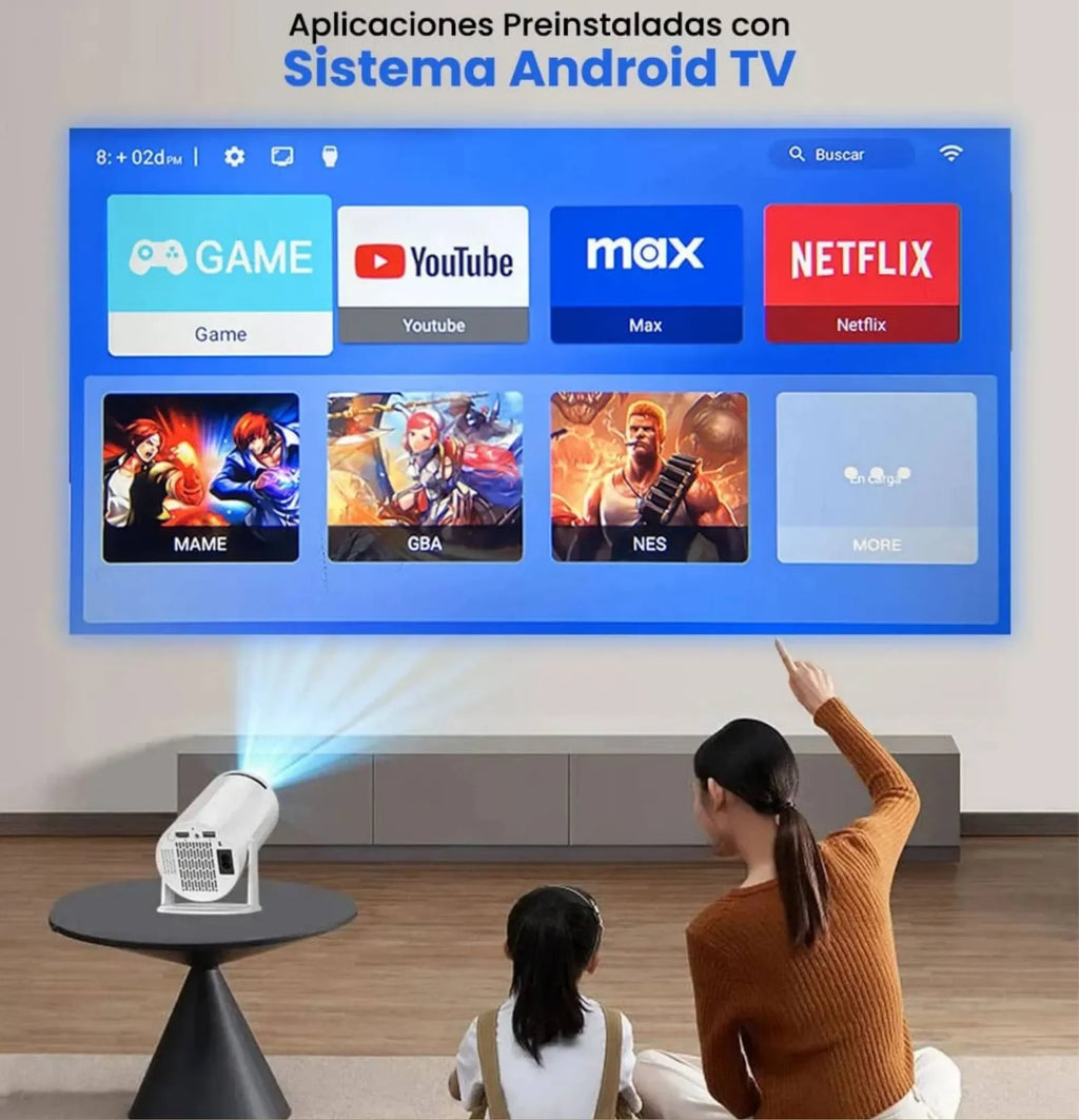 CineMax Proyector 2 en 1 – Cine y Juegos en Casa