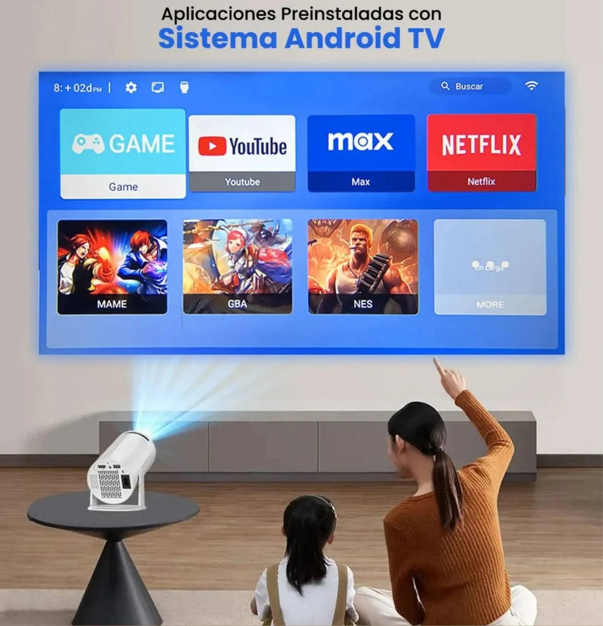 CineMax Proyector 2 en 1 – Cine y Juegos en Casa